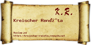 Kreischer Renáta névjegykártya